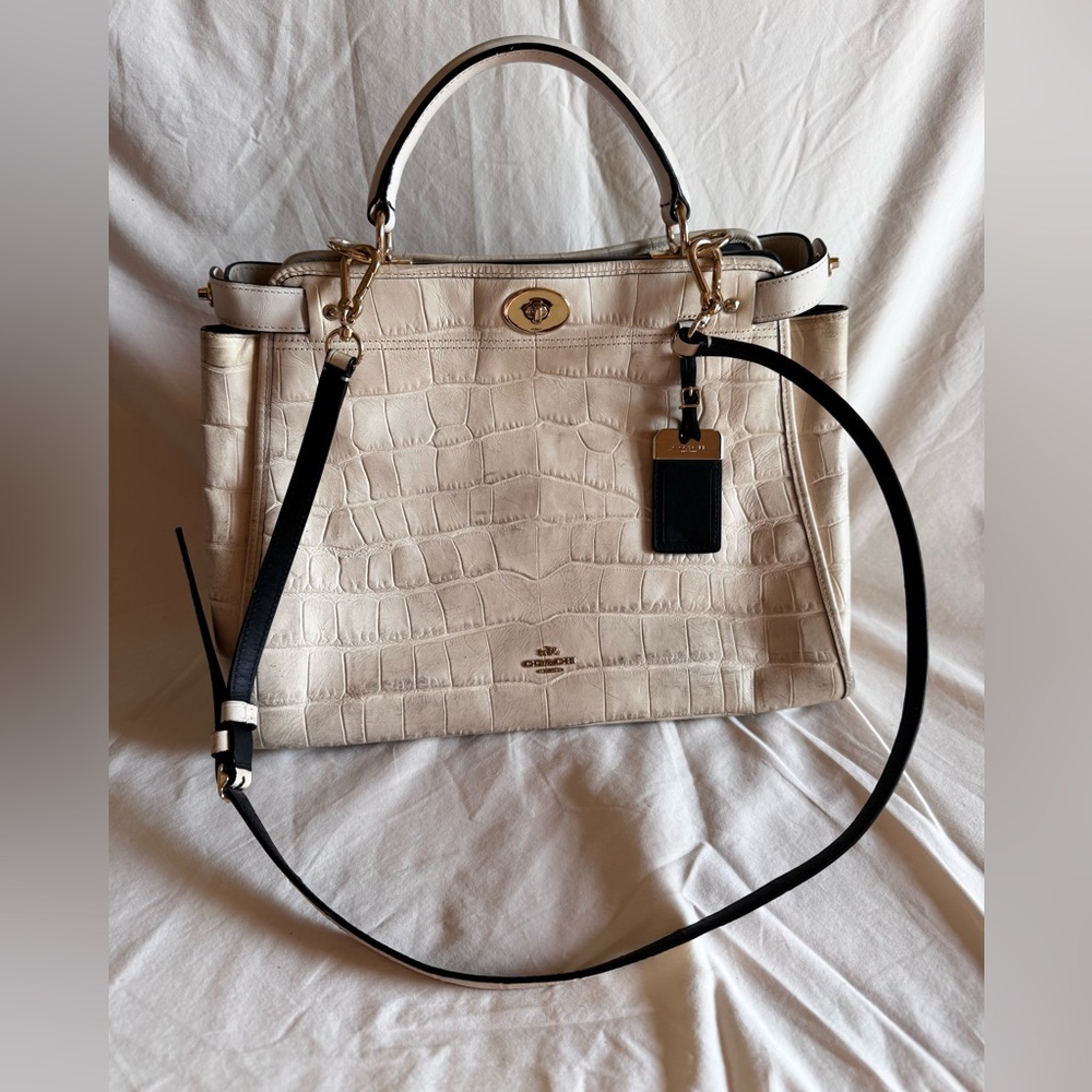 COACH Gramercy Satchel in Embossed Leather